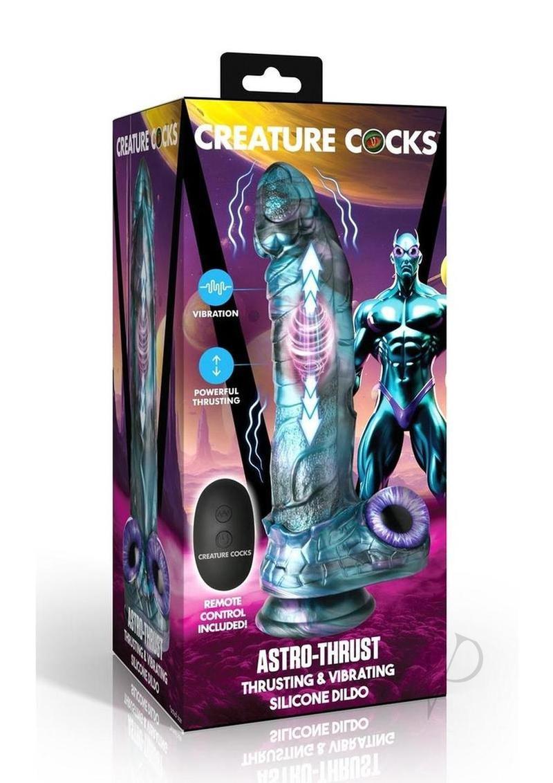 Creature Cocks Astro Thrust Vibrating Rechargeable Silicone Dildo
