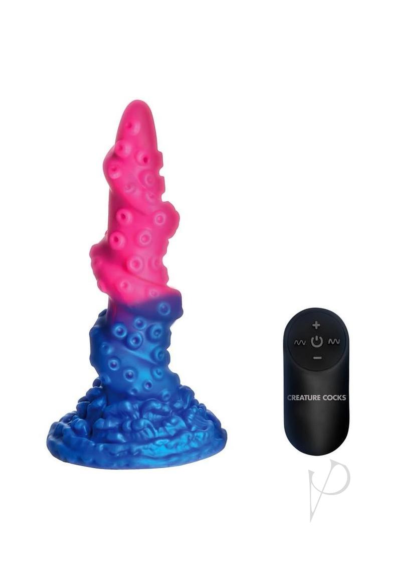 Creature cocks Deluxe Lord Kraken Vibrating Rechargeable Silicone Glow-in-the-Dark Dildo