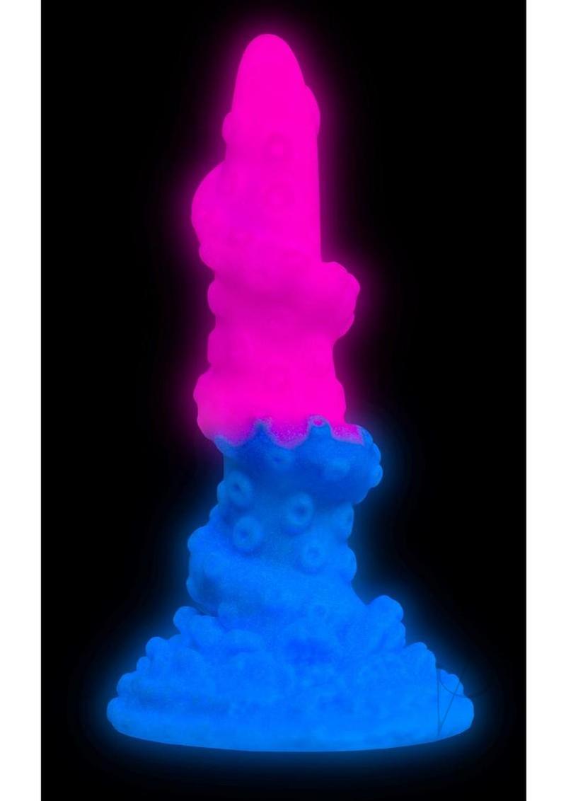 Creature cocks Deluxe Lord Kraken Vibrating Rechargeable Silicone Glow-in-the-Dark Dildo