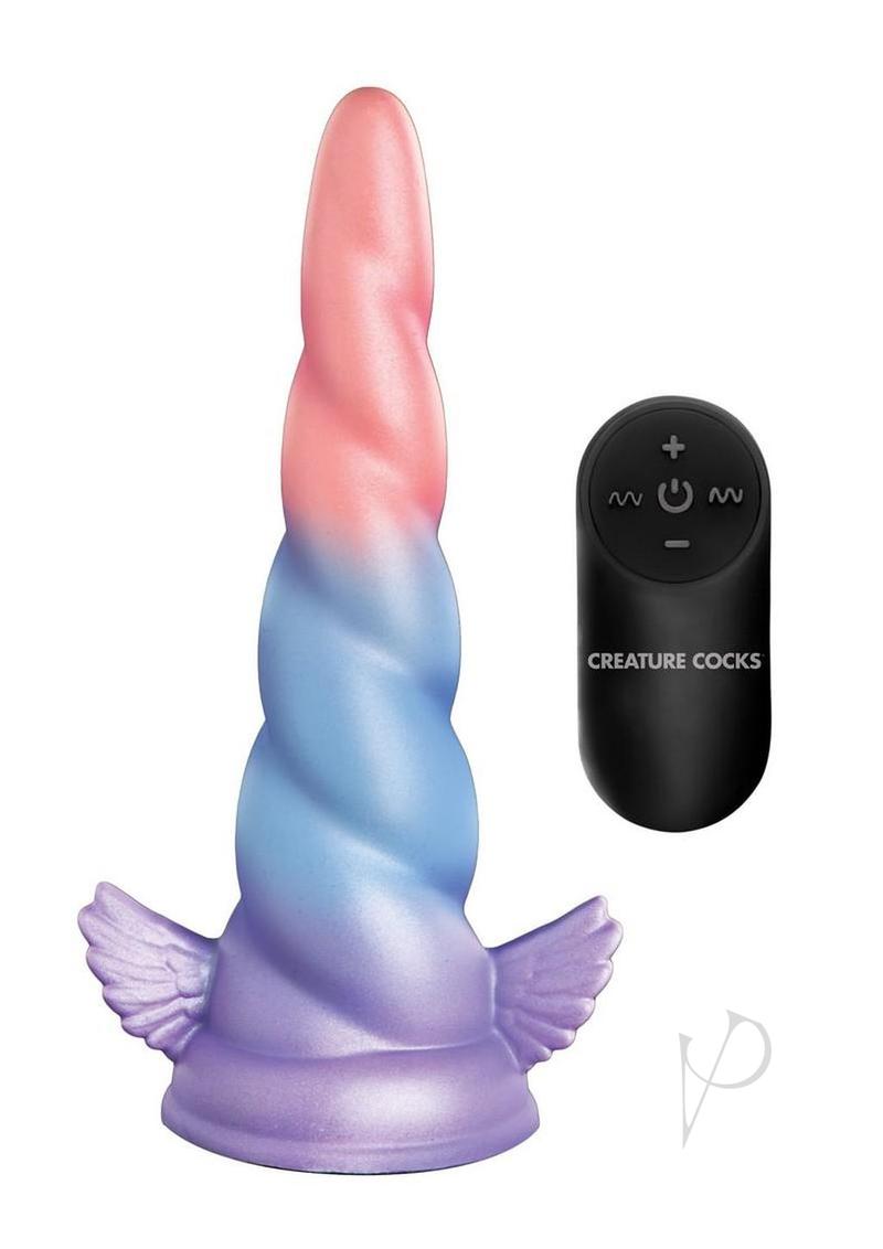 Creature Cocks Deluxe Dream Rider Vibrating Unicorn Rechargeable Silicone Dildo