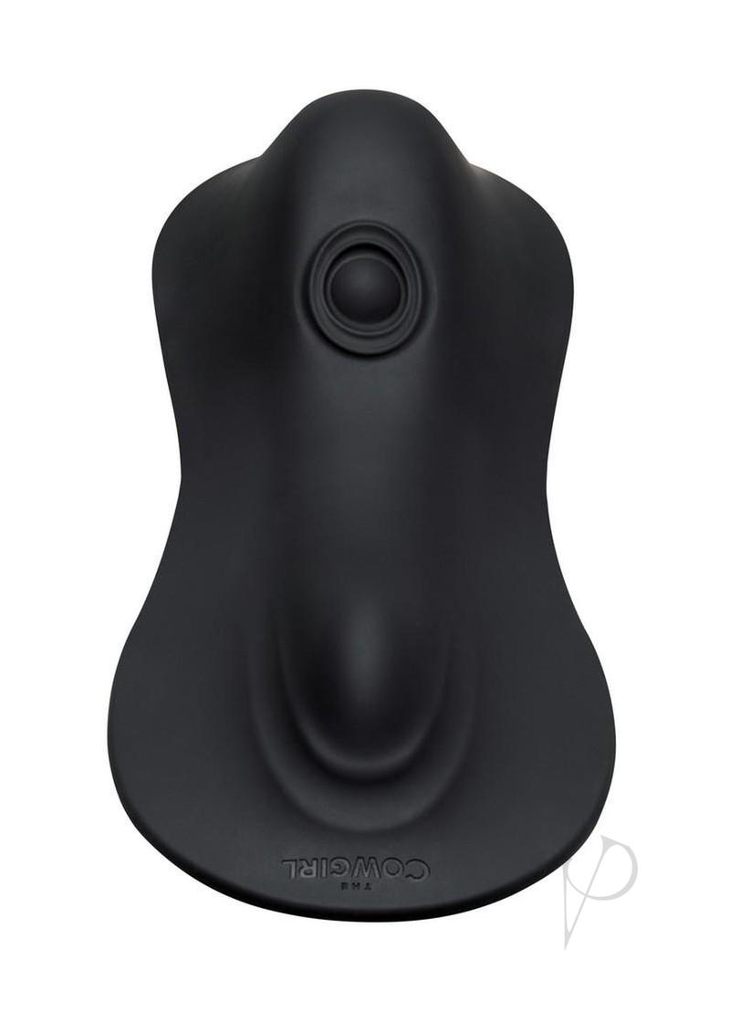 Cowgirl Rodeo Rumbler Grinding Vibrating Tapping Rechargeable Silicone Dildo - Black