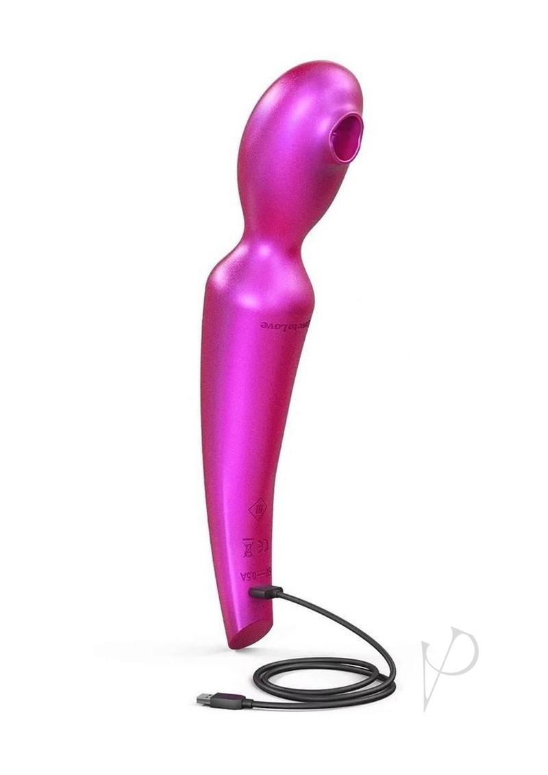 Love to Love Pleaser Silicone Rechargeable Clitoral Stimulator - Iridescent Berry