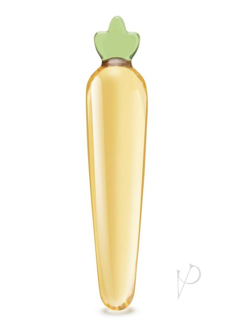 Glas Bunny's Secret Glass Dildo 7.25in - Yellow/Green