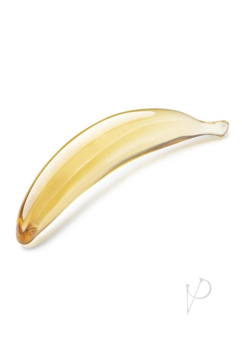 Glas Banana Joy Glass Dildo 7in - Yellow