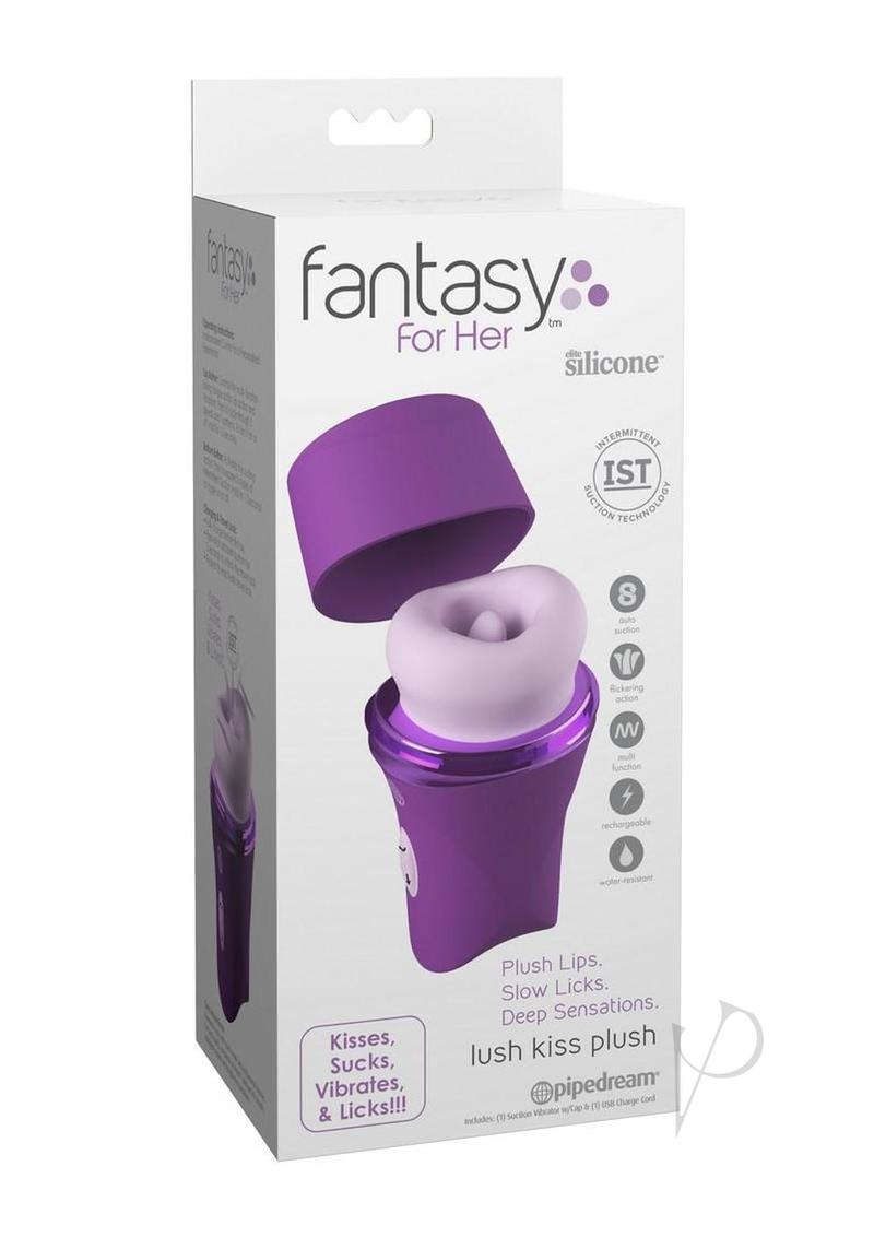 Fantasy For Her Lush Kiss Plush Rechargeable Silicone Clitoral Stimulator - Purple