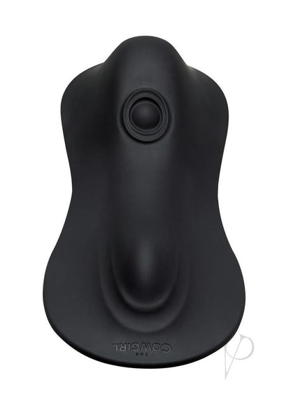 Cowgirl Rodeo Rumbler Grinding Vibrating Tapping Rechargeable Silicone Dildo - Black