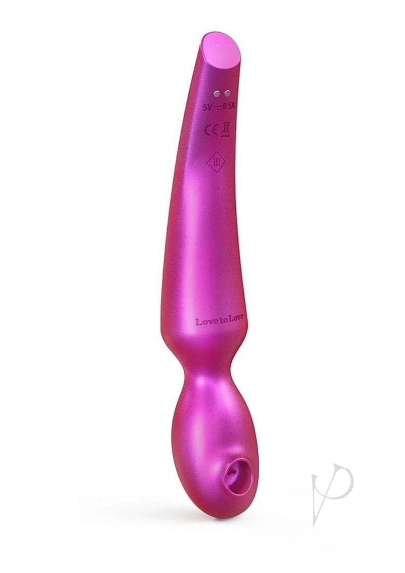 Love to Love Pleaser Silicone Rechargeable Clitoral Stimulator - Iridescent Berry