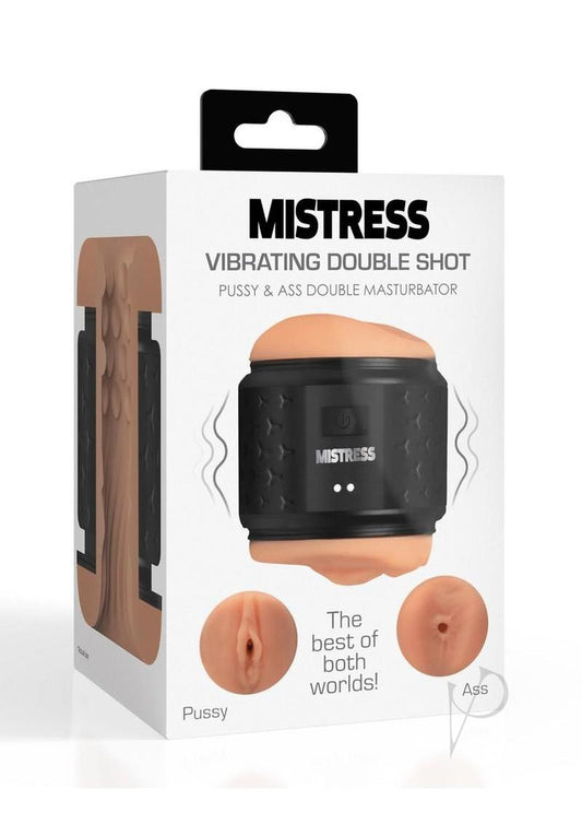 Mistress Vibrating Double Shot Rechargeable Masturbator - Pussy & Ass