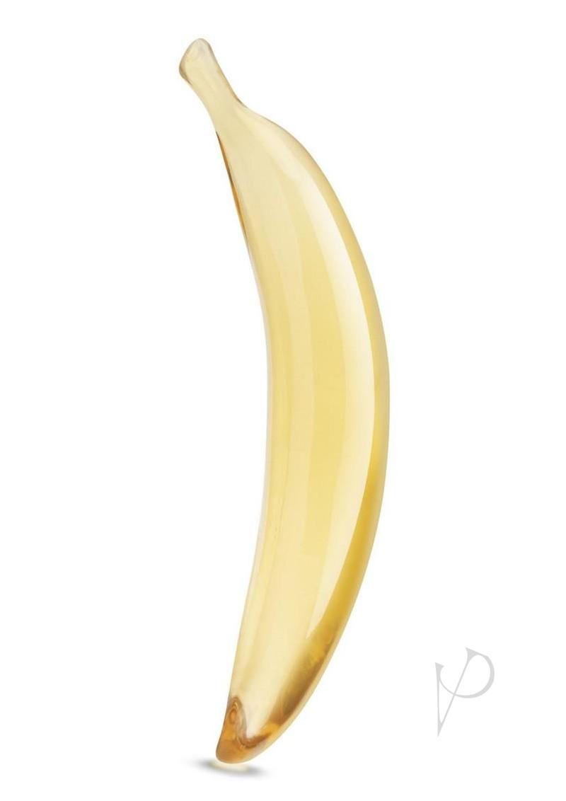 Glas Banana Joy Glass Dildo 7in - Yellow