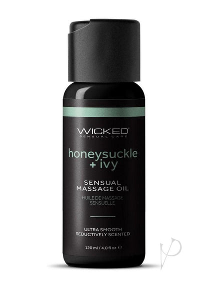 Wicked Sensual Massage Oil 4oz - Honeysuckle & Ivy