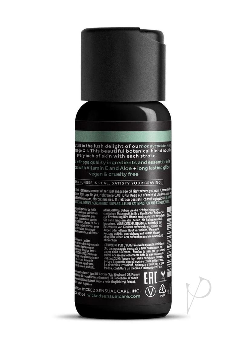 Wicked Sensual Massage Oil 4oz - Honeysuckle & Ivy