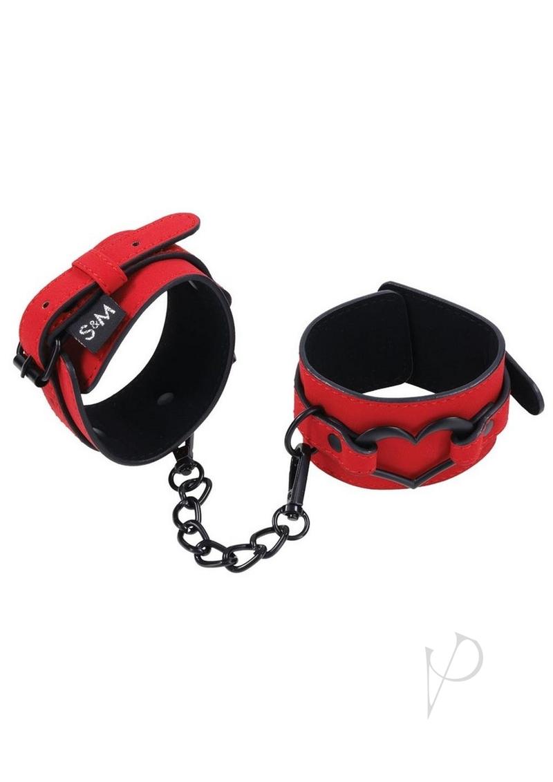 Sex & Mischief Amor Handcuffs - Red/Black