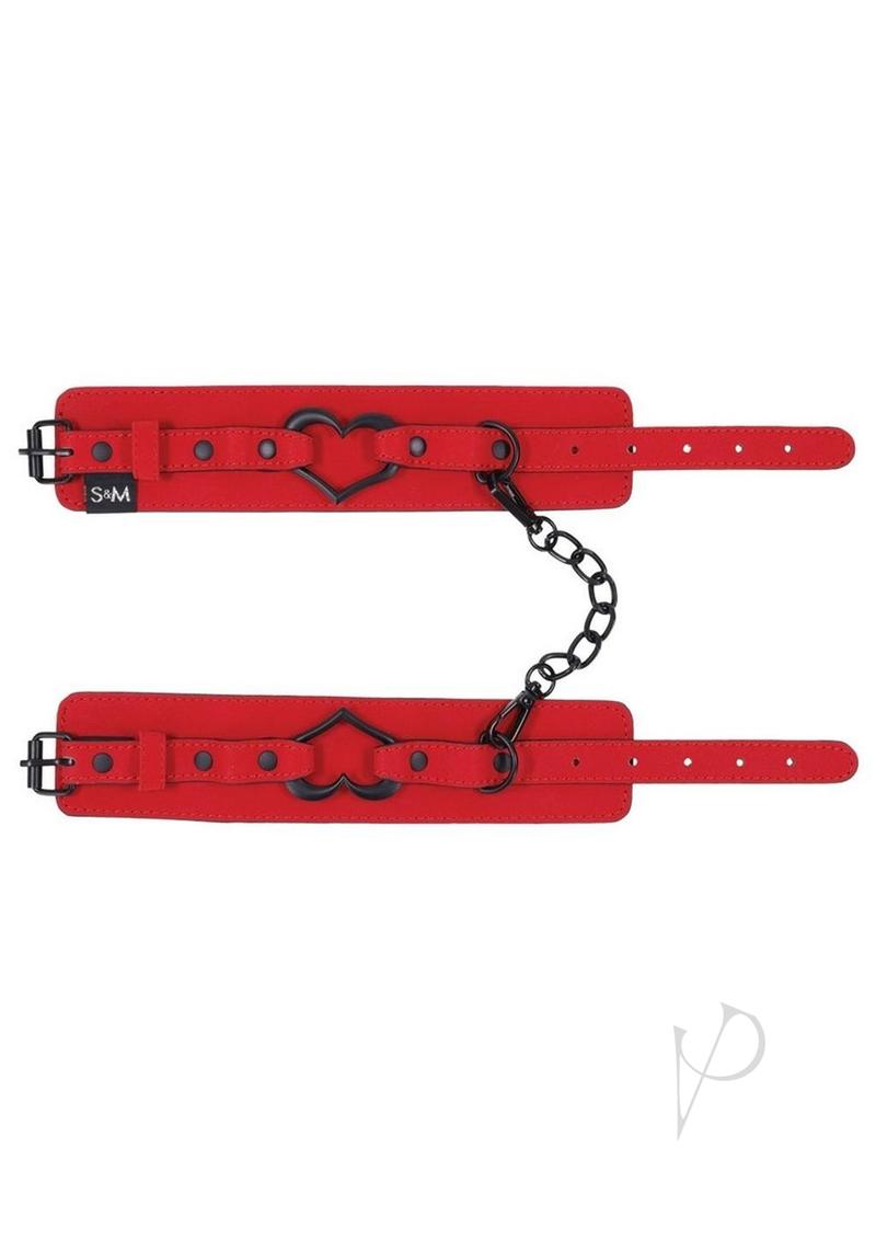 Sex & Mischief Amor Handcuffs - Red/Black