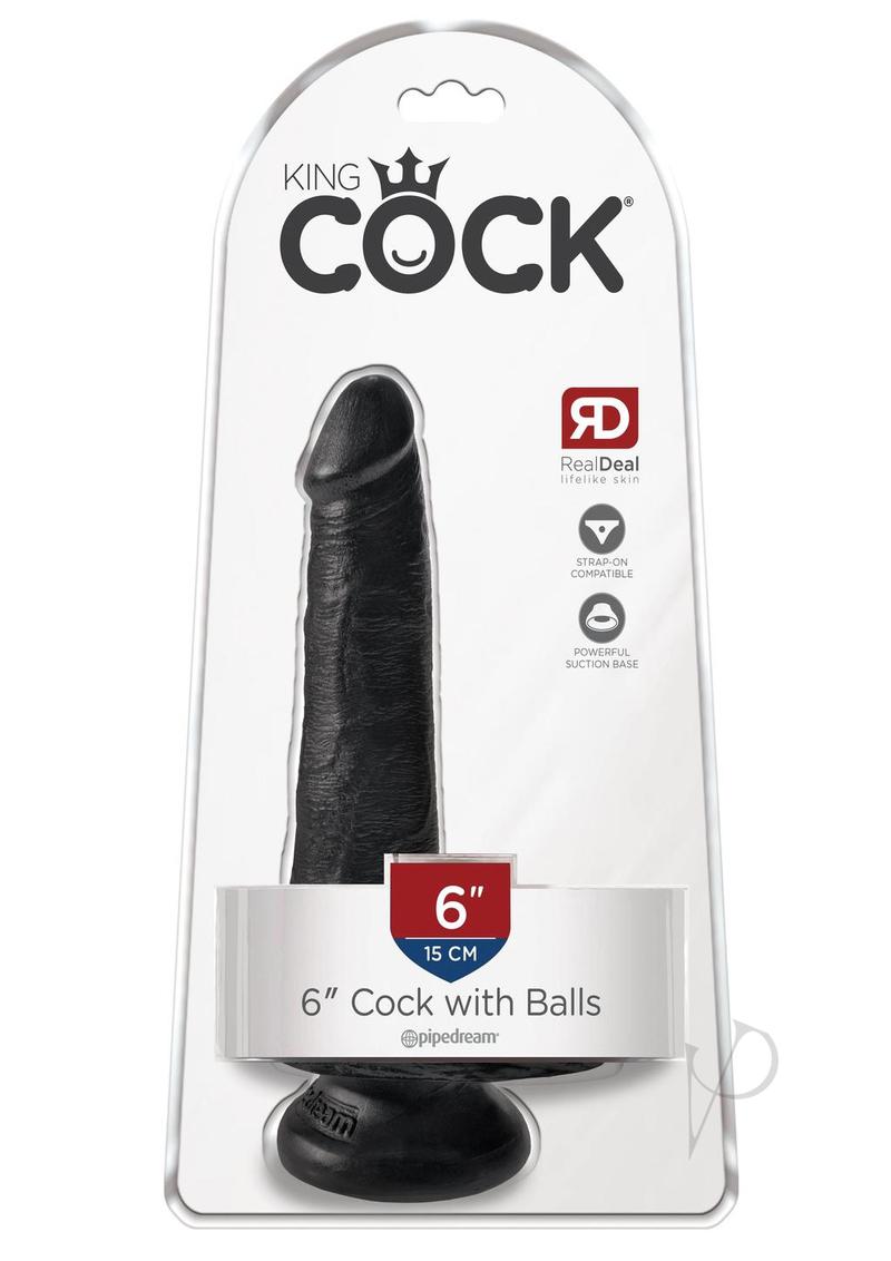 King Cock Dildo with Balls 6in