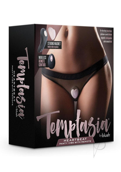 Temptasia Heartbeat Rechargeable Silicone Panty Vibe with Remote