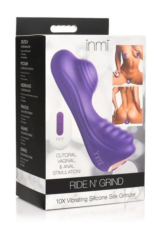 Inmi Ride N' Grind 10X Vibrating Rechargeable Silicone Grinding Clitoral Stimulator with Remote Control