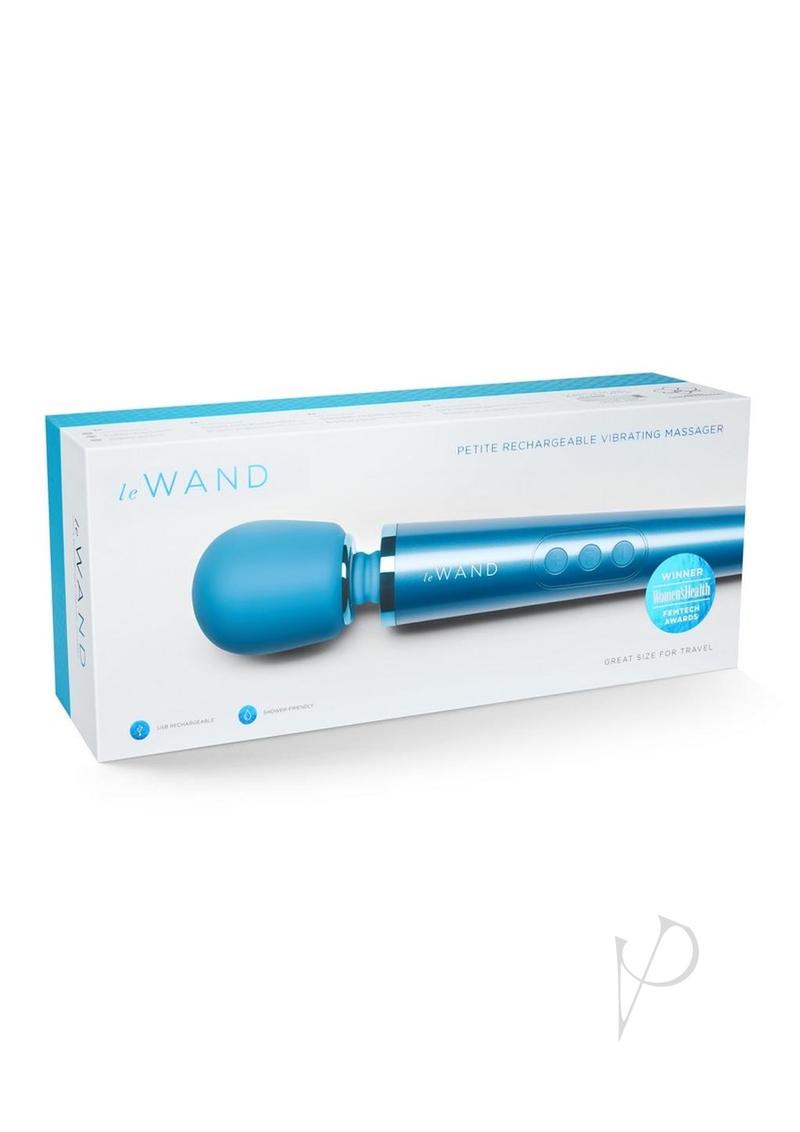 Le Wand Petite Rechargeable Silicone Vibrating Massager - Blue