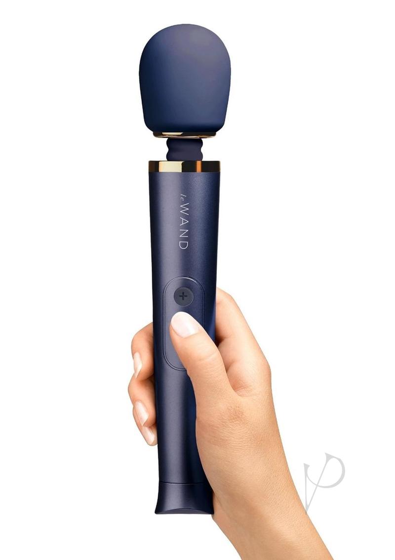 Le Wand Petite Rechargeable Silicone Vibrating Massager - Navy Blue