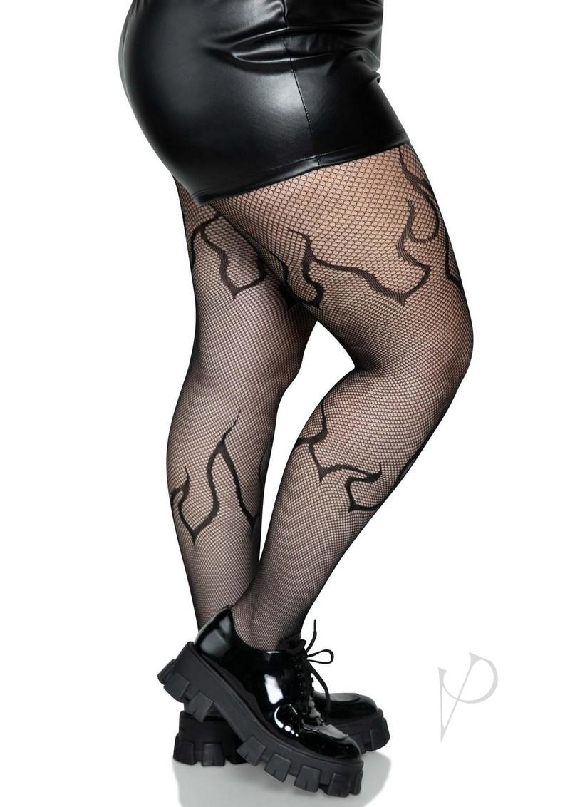 Leg Avenue Flame Net Tights Black