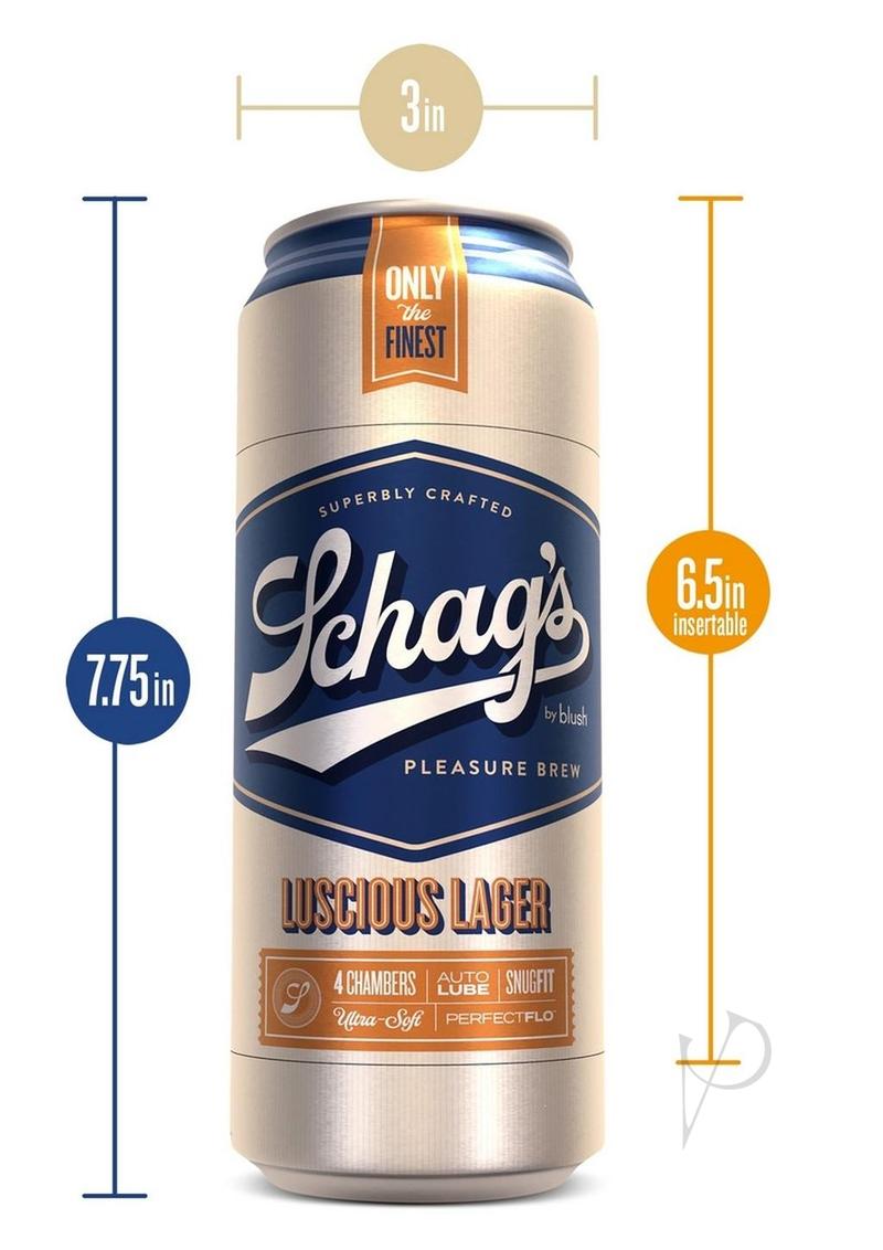 Schag’s Luscious Lager Beer Can Stroker - Frosted