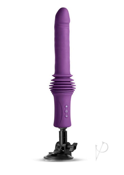 Inya Super Stroker Rechargeable Silicone Thrusting Vibrator - Purple