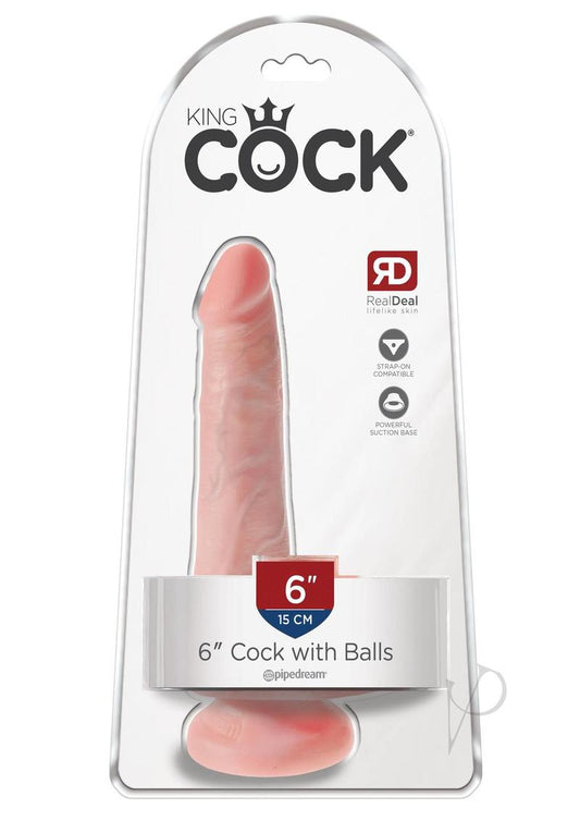 King Cock Dildo with Balls 6in