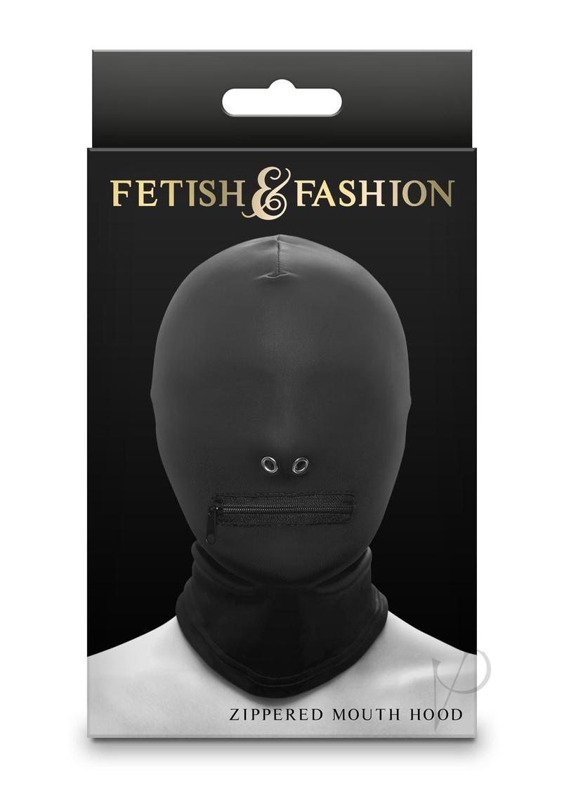 Fetish & Fashion Zippered Mouth Hood