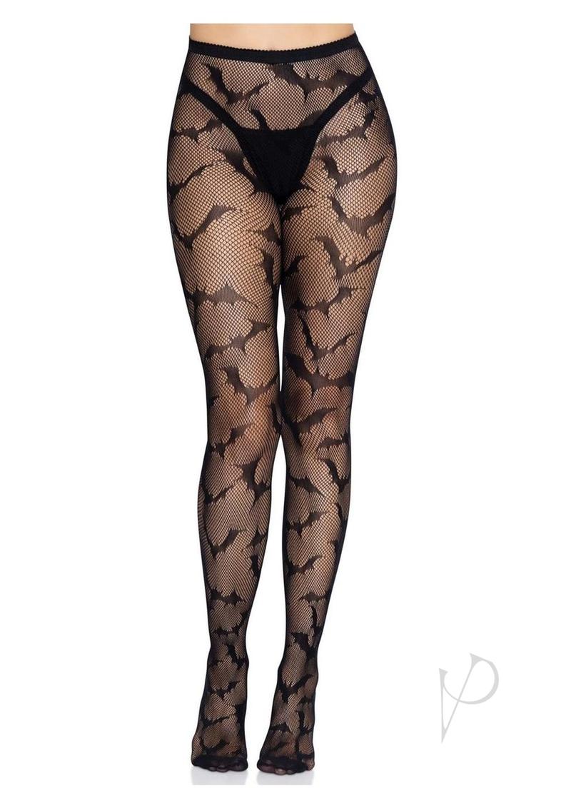 Leg Avenue Bat Fishnet Tights Black O/S