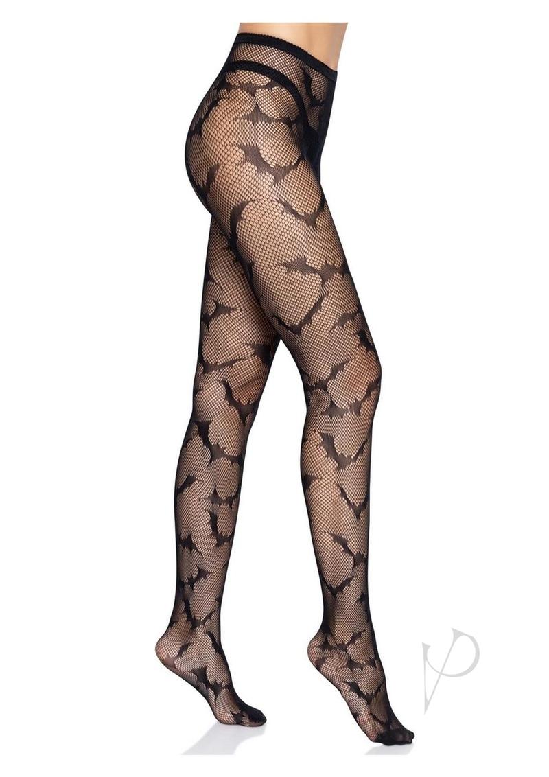 Leg Avenue Bat Fishnet Tights Black O/S