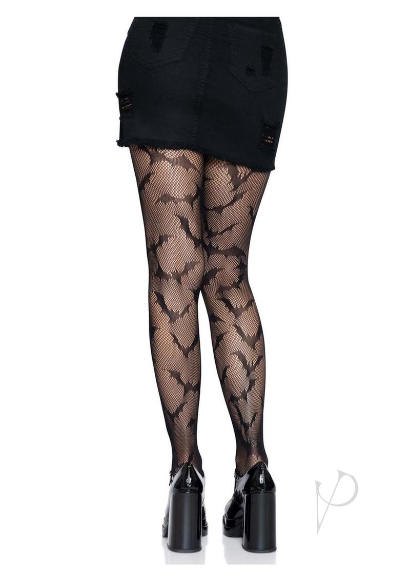 Leg Avenue Bat Fishnet Tights Black O/S