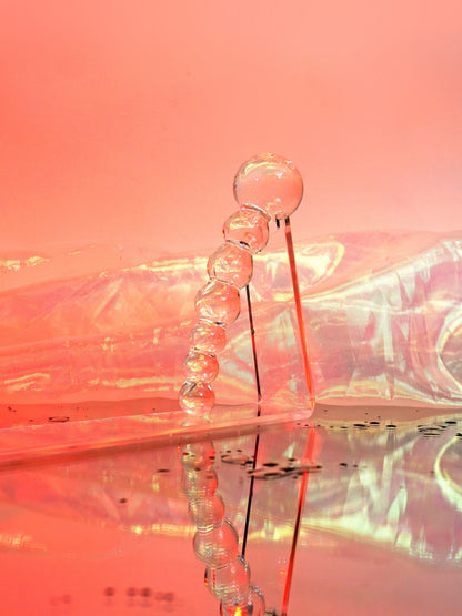Glas Curved Beaded Dildo