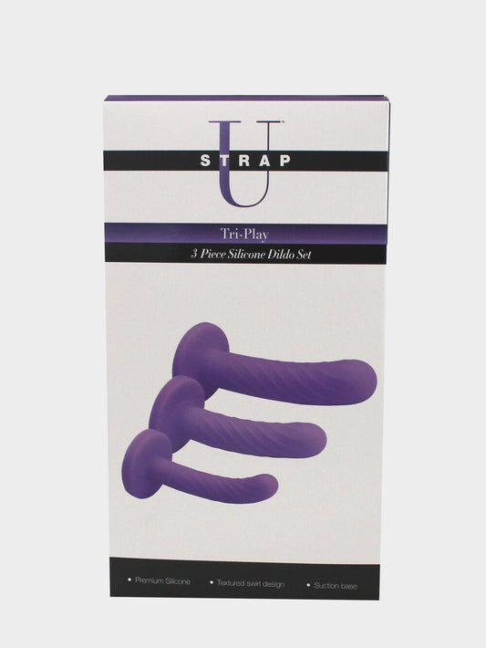 Strap U Tri-Play 3 Piece Dildo Set