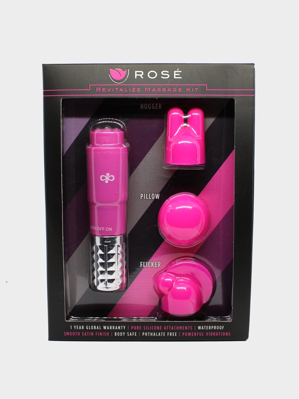 Rose Revitalize Massage Kit With Silicone Attachments