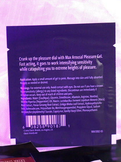 Max Arousal Pleasure Gel Mini
