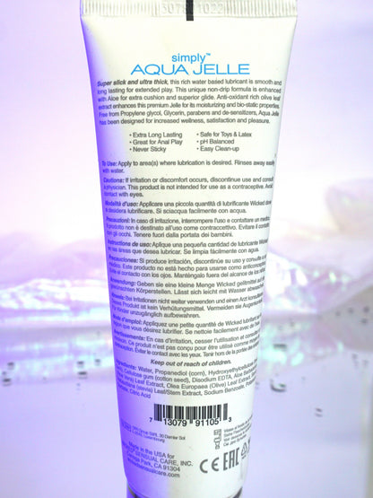 Simply Aqua Jelle Water Based Lubricant